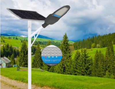 Lampadaires solaires 100 W avec panneaux solaire – Image 2