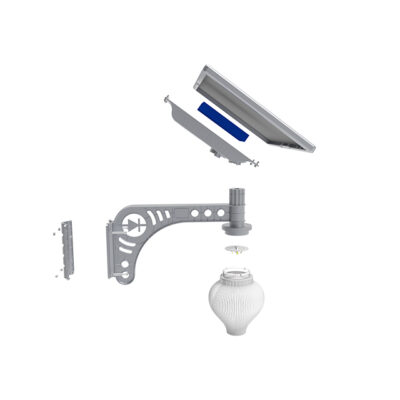 Lampadaire Solaire LED 15W spot éclairage jardin – Image 3