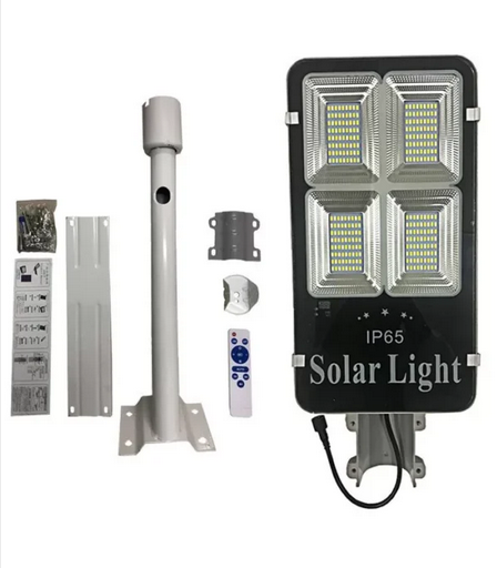 Lampadaires solaires d'extérieur 300 W avec télécommande, lumière blanche du jour 6500 K pour cour, jardin, rue, parc de jeux