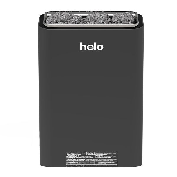 SAUNA POÊLE ÉLECTRIQUE HELO VIENNA 45D 4,5kW, SANS UNITÉ DE CONTRÔLE, NOIR